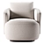 Elegant Caspia Armchair with Textures 3D model small image 2