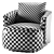 Elegant Caspia Armchair with Textures 3D model small image 3