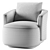 Elegant Caspia Armchair with Textures 3D model small image 4