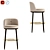 Hicks Bar Stool: Leather Comfort 3D model small image 1