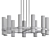 Modern Chandelier Ashby 91cm Eco-Friendly 3D model small image 3