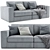 Formerin Hermes 2-Seater Sofa 3D model small image 1