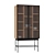 Ethereal Oak Glass Highboard 3D model small image 1