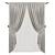 Polyester Curtain Panel Set 3D model small image 1