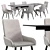 Modern Dining Chair and Table 3D model small image 1