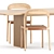 Modern Scandinavian Dining Set 3D model small image 3