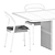 Modern Scandinavian Dining Set 3D model small image 5