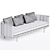 Modern Torii Fabric Sofa Minotti 3D model small image 3