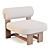 Sculptural Elegance Accent Chair 3D model small image 1