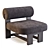 Sculptural Elegance Accent Chair 3D model small image 2