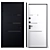 Safira Entry Metal Door, 900x2050mm 3D model small image 3