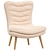  Plush Glasgow Armchair Combo 3D model small image 3