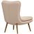  Plush Glasgow Armchair Combo 3D model small image 4