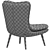  Plush Glasgow Armchair Combo 3D model small image 6