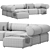 Sleek Modular OFFO Sofa by Annud 3D model small image 4