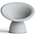 Sophisticated Modern Armchair Design 3D model small image 3