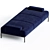 Luxury Blue Velvet Daybed Wood Channeling 3D model small image 2