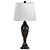 Elegant Akhtari Metal Table Lamp 3D model small image 2