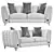 Modern FH 7168 Sofa Set 3D model small image 3