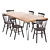 Modern Dining Table Set 175 3D model small image 1