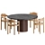 Gubi Moon Dining Set - Marble Top 3D model small image 4