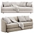 Elegant Covent 3-Seater Sofa 3D model small image 1