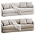 Elegant Covent 3-Seater Sofa 3D model small image 3