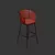 Elegant MDD Grace High Stool 3D model small image 6