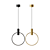Elegant LED Brass Pendant Light 3D model small image 3