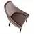 Velvet Grey Mode Chair 3D model small image 3