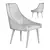 Velvet Grey Mode Chair 3D model small image 4