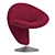 Swivel Wool Blend Accent Chair 3D model small image 2