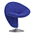 Swivel Wool Blend Accent Chair 3D model small image 6