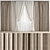 Polygonal Curtain 3D Model Kit 3D model small image 1