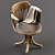 Rotating Upholstered Lounge Chair 3D model small image 4