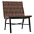 Modern Woven Accent Chair, Real-scale 3D model small image 1