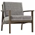 Modern Tate Accent Chair UV-Mapped 3D model small image 1