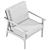 Modern Tate Accent Chair UV-Mapped 3D model small image 6