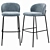 Modern Velvet Bar Stool Set 3D model small image 2