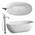 Elegant Bath Set: Artceram FILE 2.0 & Cisal X32 Mixer 3D model small image 1