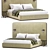 Sleek Como Bed Collection 3D model small image 2
