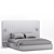 Sleek Como Bed Collection 3D model small image 6