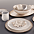 Rustic Ridge Stoneware Dining Set 3D model small image 8