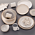 Rustic Ridge Stoneware Dining Set 3D model small image 9