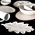 Rustic Ridge Stoneware Dining Set 3D model small image 14