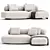 GOGAN Modular Sofa Moroso 3D model small image 1