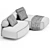 GOGAN Modular Sofa Moroso 3D model small image 3