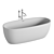 Neoro N80 Freestanding Bath: Easy-Care Elegance 3D model small image 3