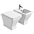 Elegant Scarabeo Butterfly Toilet 3D model small image 1