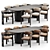  3D Dining Set for Corona Renderer 3D model small image 1